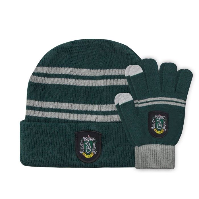 Harry Potter - Slytherin handschoenen en muts kids