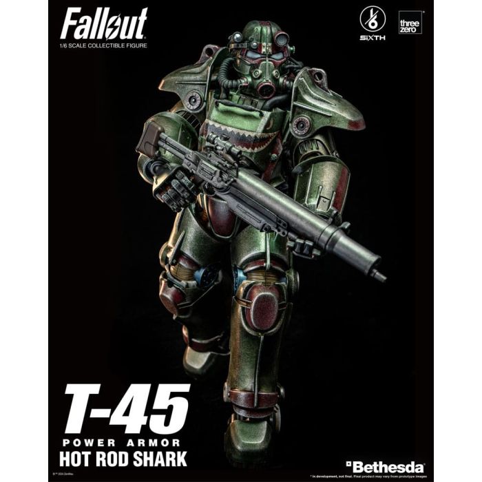 Fallout FigZero Action Figure 1/6 T-45 Hot Rod Shark Power Armor 37 cm