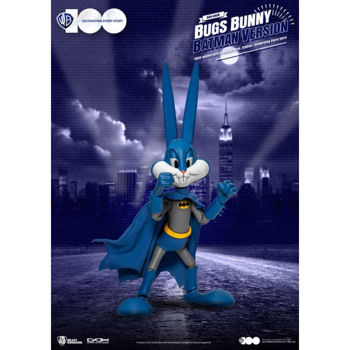 Warner Brothers Dynamic 8ction Heroes Action Figure 1/9 100th Anniversary of Warner Bros. Studios Bugs Bunny Batman Ver. 17 cm 