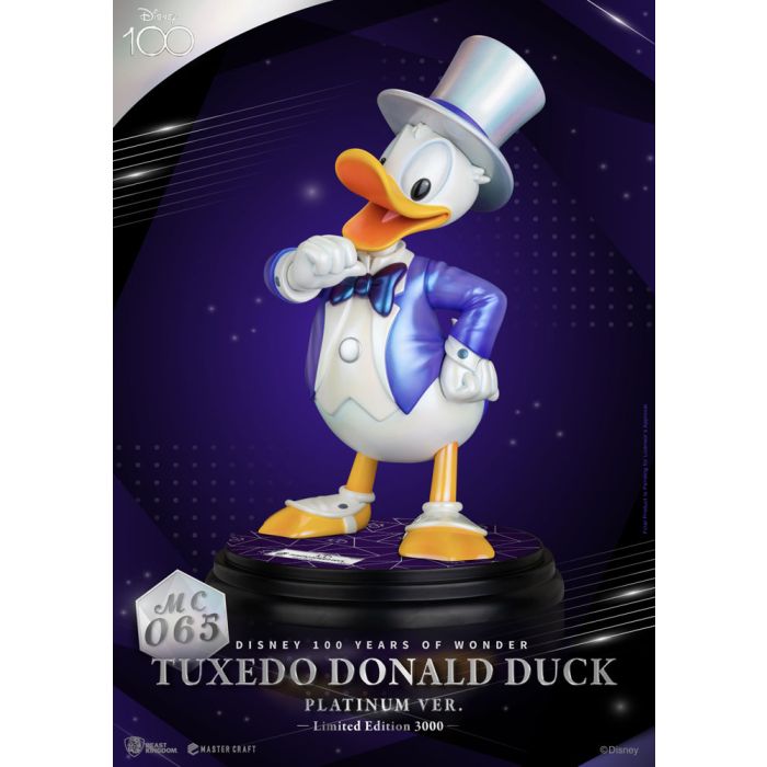 Disney 100th Master Craft Statue Tuxedo Donald Duck (Platinum Ver.)