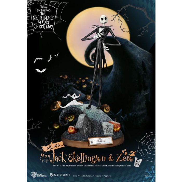 Nightmare before Christmas Master Craft Statue Jack Skellington & Zero 39 cm