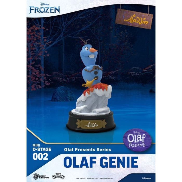 Frozen Mini Diorama Stage PVC Statue Olaf Presents Olaf Genie 12 cm