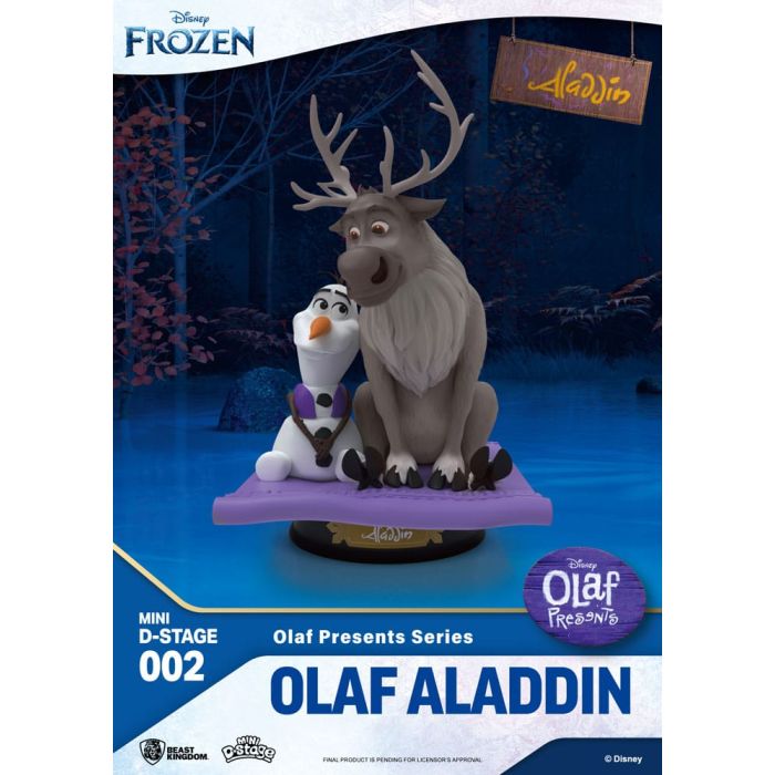 Frozen Mini Diorama Stage PVC Statue Olaf Presents Olaf Aladdin 12 cm