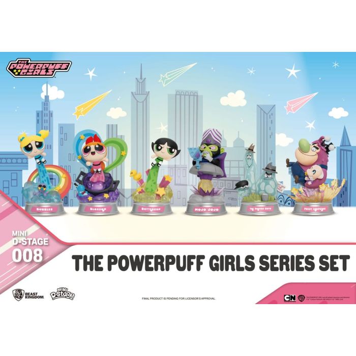 The Powerpuff Girls Mini Diorama Stage Statues The Powerpuff Girls Series Set 12 cm