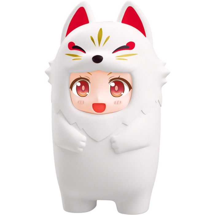 Nendoroid More Kigurumi Face Parts Case for Nendoroid Figures White Kitsune 10 cm