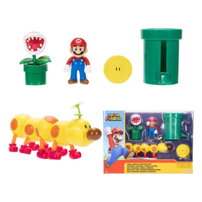 World of Nintendo Super Mario Diorama Playset Soda Jungle 6 cm 