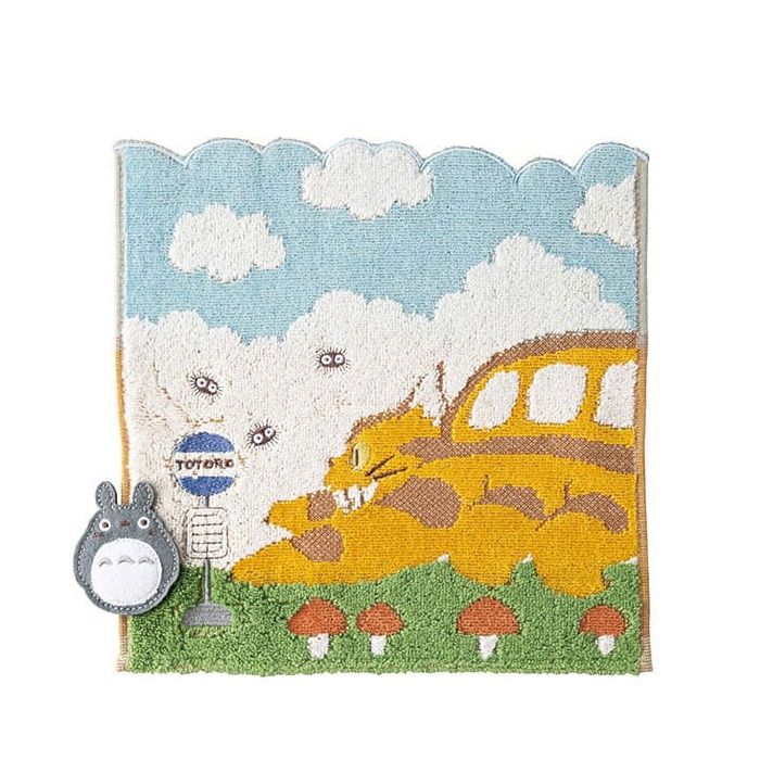 My Neighbor Totoro Mini Towel Catbus on it's way 25 x 25 cm   