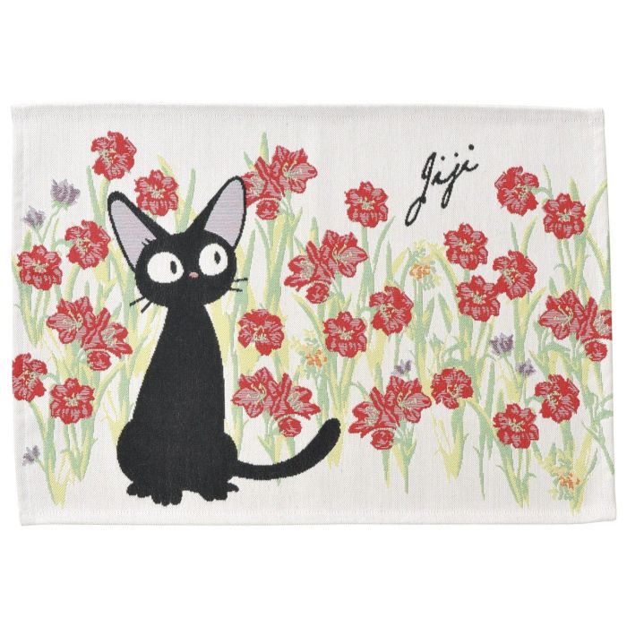 Kiki's Delivery Service Cloth Lunch Napkin Jiji Red Flowers 