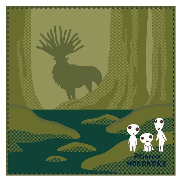 Studio Ghibli Mini Towel Princess Mononoke Shadow of the Deer God 25 x 25 cm