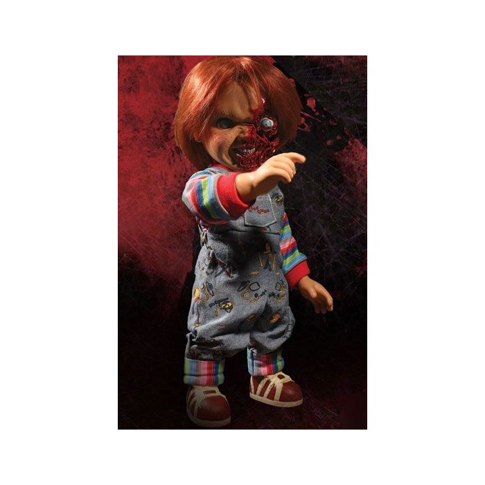 Child´s Play 3 Designer Series Talking Pizza Face Chucky 38 cm