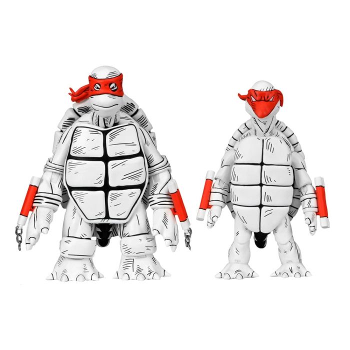 Teenage Mutant Ninja Turtles (Mirage Comics) Action Figures 2-Pack Black and White First Turtles 18 cm 