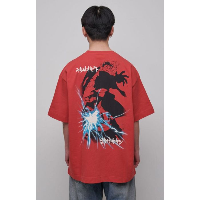 Naruto Shippuden T-Shirt Graphic Red Size L