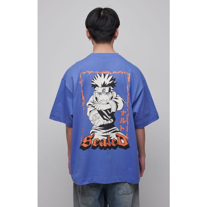 Naruto Shippuden T-Shirt Graphic Blue Size S