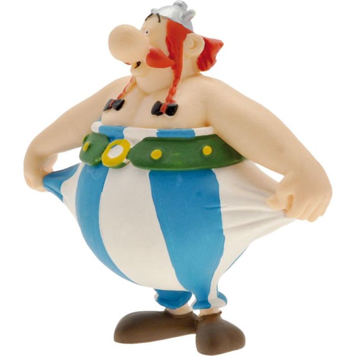 Asterix Figure Obelix holding his pants 8 cm