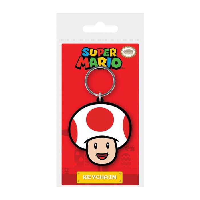 Super Mario Rubber Keychain Toad 6 cm