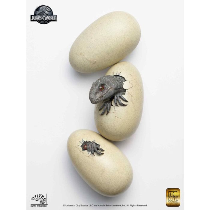 Jurassic World Set of 3 Statues 1/2 Hatching Indominus Rex 13 cm