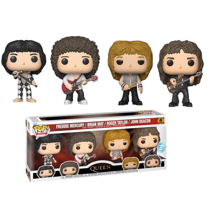 Freddie, Brian, Roger en John - Funko Pop! Queen - 4-pack