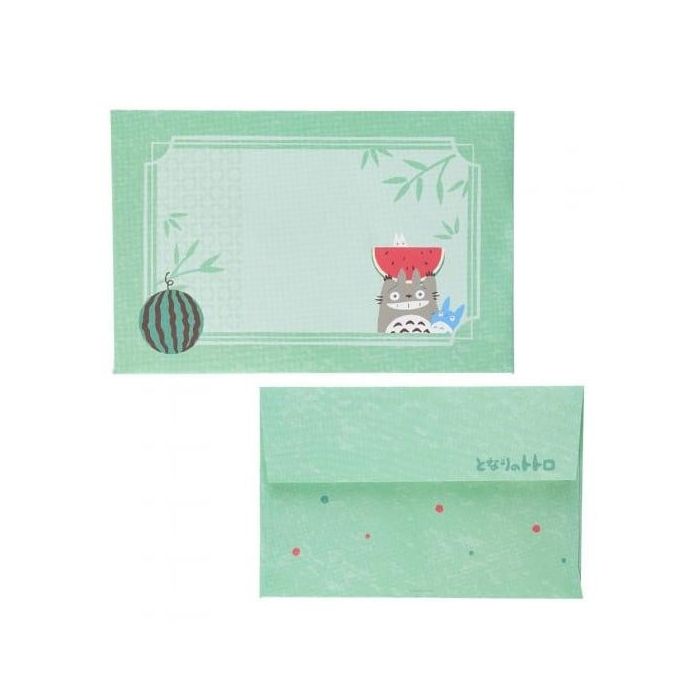 Totoro with Watermelon Fan & Envelope - Ensky - Studio Ghibli