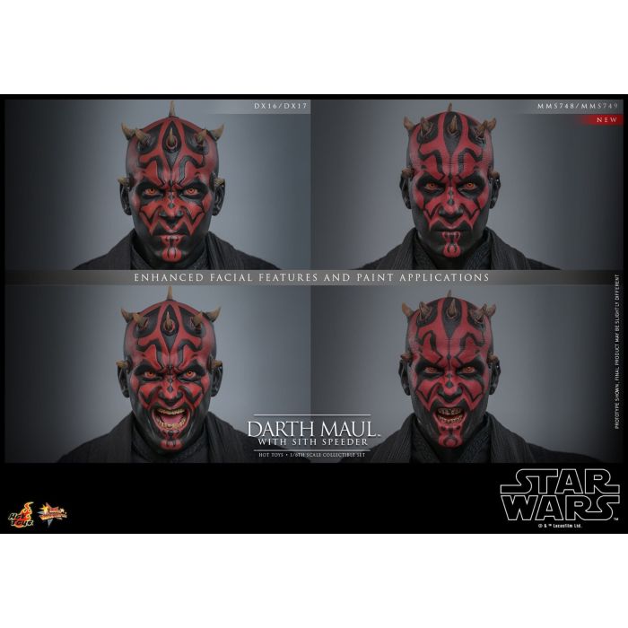 Darth Maul with Sith Speeder 1:6 Scale Figure Set - Hot Toys - Star Wars: The Phantom Menace