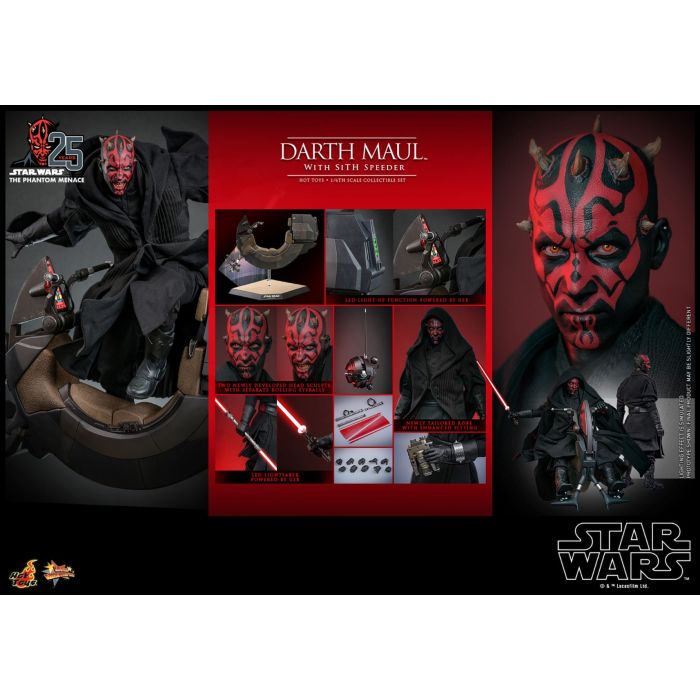 Darth Maul with Sith Speeder 1:6 Scale Figure Set - Hot Toys - Star Wars: The Phantom Menace