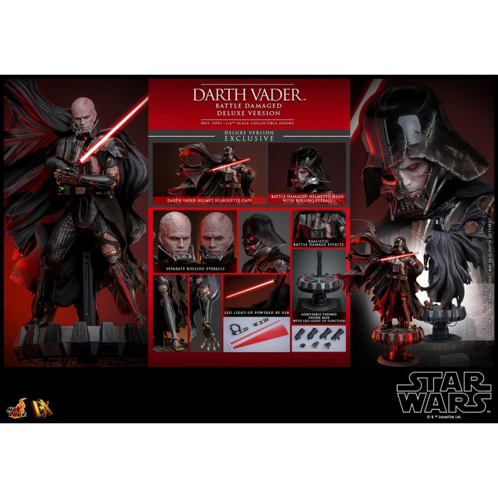 Darth Vader (Battle Damaged) 1:6 Scale Deluxe Figure - Hot Toys - Star Wars